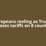 Europeans reeling as Trump imposes tariffs on 8 countries