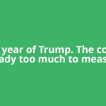 One year of Trump. The cost is already too much to measure.