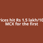 Gold prices hit Rs 1.5 lakh/10 gm on MCX for the first