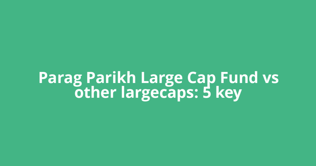 Parag Parikh Large Cap Fund vs other largecaps: 5 key