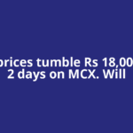 Silver prices tumble Rs 18,000/kg in 2 days on MCX. Will