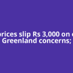 Gold prices slip Rs 3,000 on easing Greenland concerns;