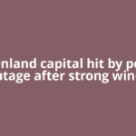 Greenland capital hit by power outage after strong winds