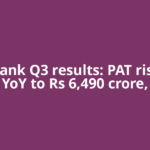 Axis Bank Q3 results: PAT rises 3% YoY to Rs 6,490 crore,
