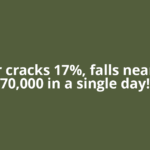 Silver cracks 17%, falls nearly Rs 70,000 in a single day!