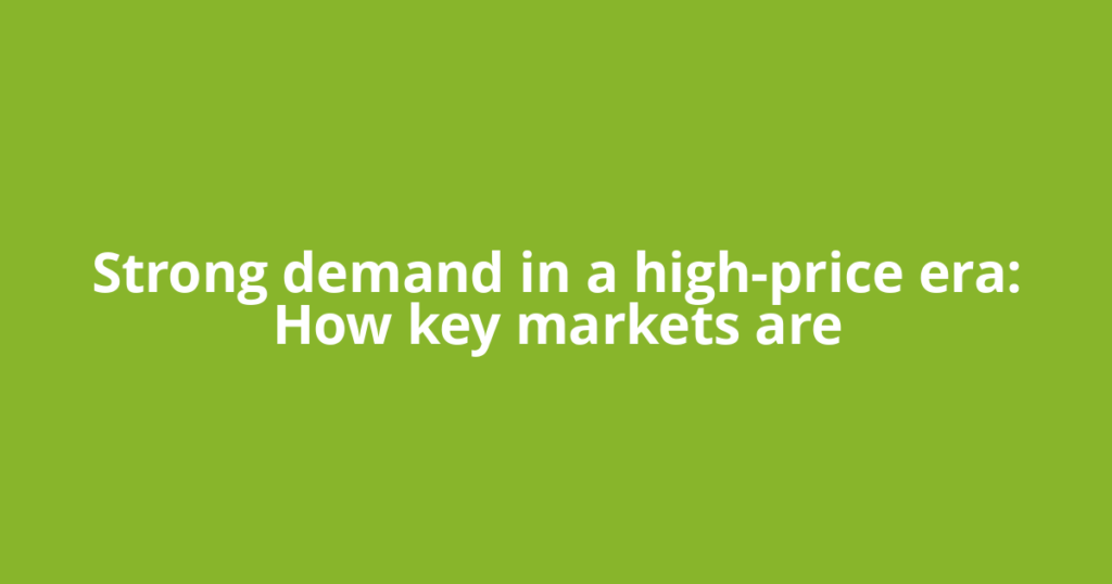 Strong demand in a high-price era: How key markets are