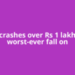 Silver crashes over Rs 1 lakh to log worst-ever fall on