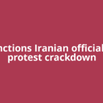 US sanctions Iranian officials over protest crackdown