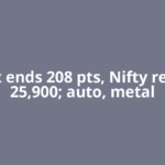Sensex ends 208 pts, Nifty reclaims 25,900; auto, metal