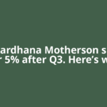 Samvardhana Motherson shares soar 5% after Q3. Here’s what
