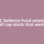HDFC Defence Fund exists this small cap stock that went up