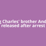 King Charles' brother Andrew released after arrest