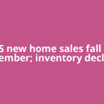 US new home sales fall in December; inventory declines