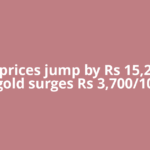 Silver prices jump by Rs 15,200/kg; gold surges Rs 3,700/10