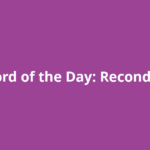 Word of the Day: Recondite