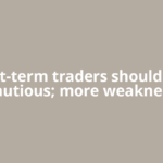 Short-term traders should stay cautious; more weakness