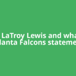 Who is LaTroy Lewis and what does Atlanta Falcons statement