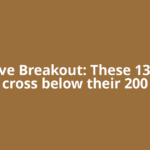 Negative Breakout: These 13 stocks cross below their 200