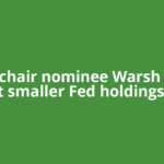 Fed chair nominee Warsh may want smaller Fed holdings, but
