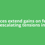 Oil prices extend gains on fears of escalating tensions in