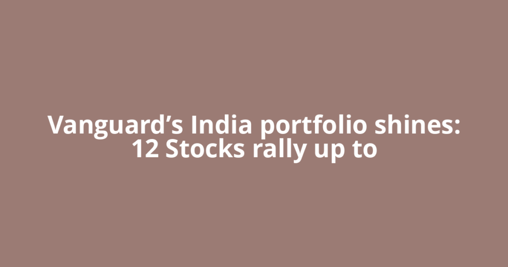 Vanguard’s India portfolio shines: 12 Stocks rally up to