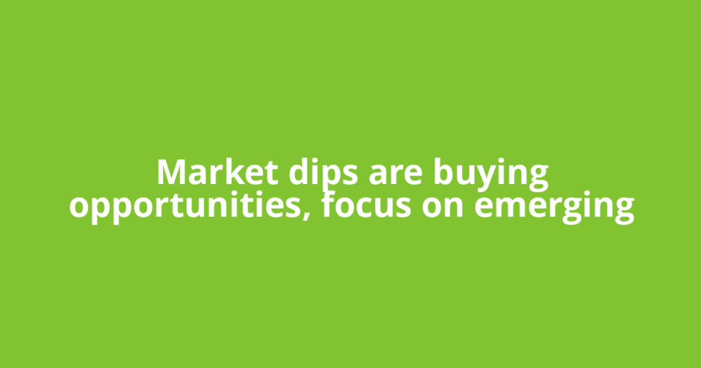 Market dips are buying opportunities, focus on emerging