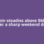 Bitcoin steadies above $66,600 after a sharp weekend drop