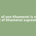 Death of one Khamenei is not the end of Khamenei supremacy