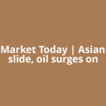 Global Market Today | Asian shares slide, oil surges on