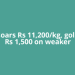 Silver soars Rs 11,200/kg, gold gains Rs 1,500 on weaker