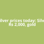 Gold, silver prices today: Silver falls Rs 2,000, gold