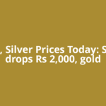 Gold, Silver Prices Today: Silver drops Rs 2,000, gold