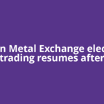 London Metal Exchange electronic trading resumes after