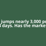 Sensex jumps nearly 3,000 points in 3 days. Has the market
