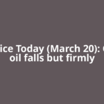 Oil Price Today (March 20): Crude oil falls but firmly