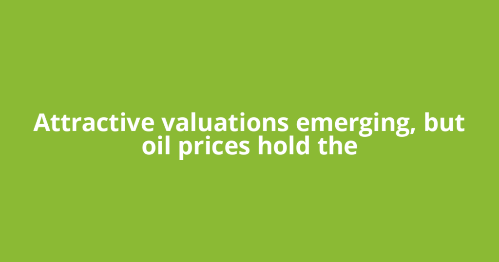 Attractive valuations emerging, but oil prices hold the