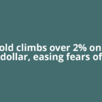 Spot gold climbs over 2% on softer dollar, easing fears of