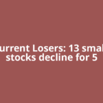 Concurrent Losers: 13 small-cap stocks decline for 5