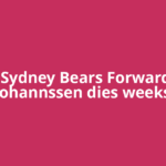 North Sydney Bears Forward Noah Johannssen dies weeks