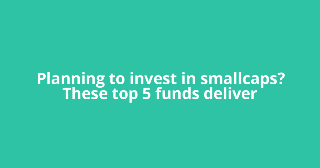Planning to invest in smallcaps? These top 5 funds deliver