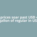 Gas prices soar past USD 4 for gallon of regular in US,