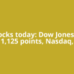 US Stocks today: Dow Jones soars 1,125 points, Nasdaq,