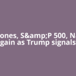 Dow Jones, S&amp;P 500, Nasdaq gain as Trump signals