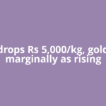 Silver drops Rs 5,000/kg, gold slides marginally as rising