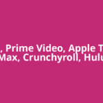 Netflix, Prime Video, Apple TV, HBO Max, Crunchyroll, Hulu