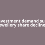 Gold investment demand surges as jewellery share declines