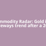 Commodity Radar: Gold in a sideways trend after a 26%