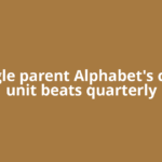 Google parent Alphabet's cloud unit beats quarterly