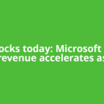 US stocks today: Microsoft cloud revenue accelerates as