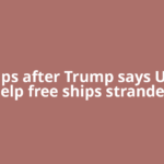 Oil slips after Trump says US will help free ships stranded